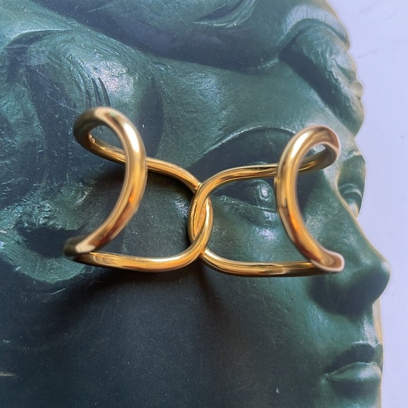 J Crew interlock gold cuff - Picture 3 of 5